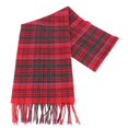 thumbnail image 1 of Locharron of Scotland Bowhill Grant Modern Lambswool Scarf - Red, 1 of 4