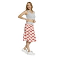 thumbnail image 4 of Women's Paint Woman Lips Polka Dots Romance A-line Printed Skirt Casual Wear, M, Vermilion Sand Brown, by Ambesonne, 4 of 6