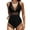 Black, variant on QHFBli Womens One Piece Swimsuit Solid Color Mesh Backless Sexy Bikini Swimsuit