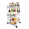 thumbnail image 1 of Carrito Auxiliar Organizador Multiusos 360 Cocina Baño blanco Mediano, 1 of 7