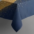 thumbnail image 5 of Blue White Gold Marble Pattern Square Tablecloth,Waterproof Square Table Cover,Wipeable Spillproof Washable Table Cover for Home Kitchen Party Decor 42"X42"(107x107cm), 5 of 6