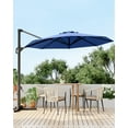 thumbnail image 6 of Kselythan 10FT Outdoor Cantilever Umbrella Patio Umbrella with Base ncluded Market Offset Umbrella Sun Shade Windproof with 360-Degree Rotation for Patio Garden Deck Pool, 6 of 7
