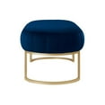 thumbnail image 4 of Posh Living Nicole Miller Orpheus Modern Velvet Bench in Navy Blue/Gold, 4 of 8