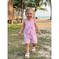 thumbnail image 4 of Miaouyo Toddler Baby Girls Striped Jumpsuits Summer Fashionable Cute Crew Neck Sleeveless Pants Overalls, 4 of 9