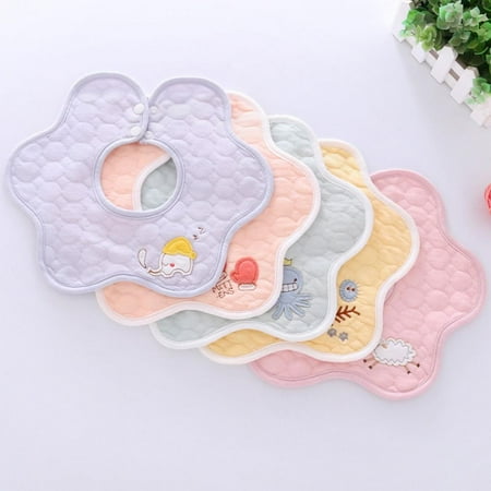 

[BRAND CLEARANCE!!!] 0-3T Cotton Baby Bibs Petals Cartoon Pattern Bib Burp Cloths Infant Newborn Baby Boy Girl Saliva Towel (Style A78910)