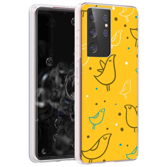 TalkingCase Slim Phone Case for Samsung Galaxy S21 Ultra 5G, S30 Ultra, (Not S21,S21+), Birds Dots 1 Print, Lightweight,Flexible,Soft, USA