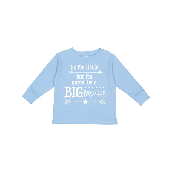 Inktastic So I'm Little, but I'm Going to Be a Big Brother Boys Long Sleeve Toddler T-Shirt