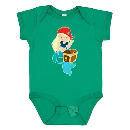 

Inktastic Mermaid Pirate Gift Baby Boy or Baby Girl Bodysuit