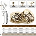 15 Degree Coil Roofing Nails 13/4Inch × .120" Round Head Wire