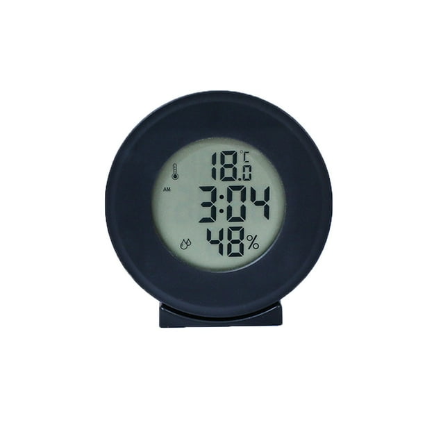 Yuarrent Reloj Digital multifuncional para temperatura, decoración de meteorológica, modo de repetición, relojes táctiles sensibles, funciona con Electrodomésticos Negro Yuarrent HA064514-01