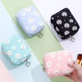 thumbnail image 6 of Cotton Portable Waterproof Coin Purse Fabric Organizer Pouch Sanitary Napkin Storage Bag Napkin Pad Tampon Bag Cosmetic Bag Hygiene Pad Storage PURPLE, 6 of 8