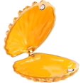 thumbnail image 3 of ABCISI Trinket Box, Hand Painted Enameled Shell Style Decorative, Hinged Jewelry Trinket Box, Unique Gift for Home Decor (Orange), 3 of 12
