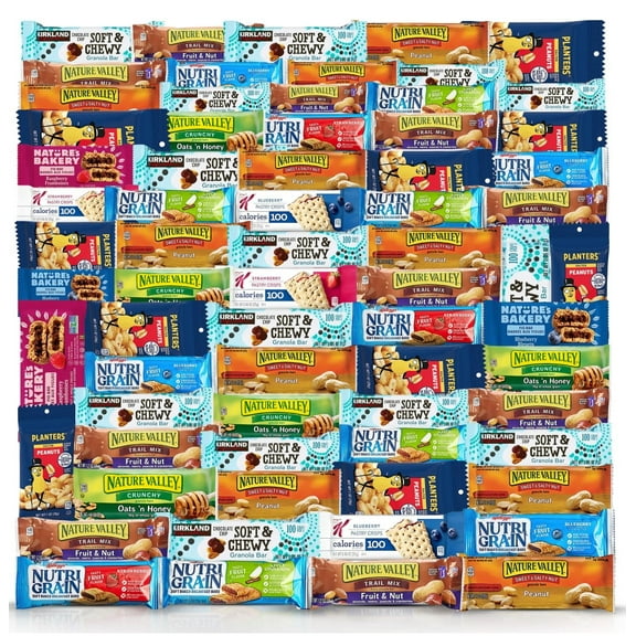 Healthy Snacks, Care Package 70 Count Premium Healthy Mixed Snack Box & Snacks Gift Variety Pack – Great for Home, Lunches, Work, Grab and Go, Office, Meetings, – Breakfast Bars, Bulk Granola Bars