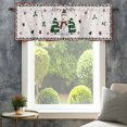 thumbnail image 4 of Christmas Snowman Farmhouse Short Window Curtain Valances, Xmas Tree Snowflake Burlap Winter Rod Pocket Kitchen Valances for Living Room Bedroom Bathroom Cafe 42" x 18", 4 of 8