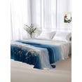 thumbnail image 5 of Blue Yellow California King Size Flat Sheet, Wrinkleproof & Fadeproof Cooling Flat Bed Sheet Only, Modern Ombre Abstract Oil Painting Breathable Soft Bedding Top Sheets 108 x 98 Inches, 5 of 8