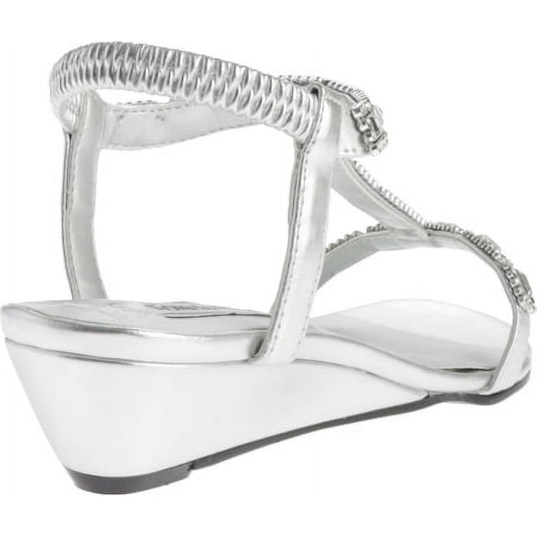 Touch Ups Jazz Wedge Sandal Style Jazz, Silver, 11W