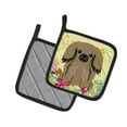 thumbnail image 2 of Caroline's Treasures Easter Eggs Pekingnese Tan Pair of Pot Holders, 2 of 3