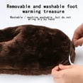 thumbnail image 6 of Fesfesfes Plush Slippers Adult USB Heated Slippers Heated Feet Warmer Winter Office Heating Shoes Timing Warm Plush Indoor Comfy Slippers One Size(12)(One Size(12)), 6 of 9