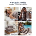 thumbnail image 6 of LANE LINEN Plush Bath Towel Set of 24 - 100% Ring Spun Cotton, Ultra-Absorbent & Superior Softness - Platinum, 6 of 9