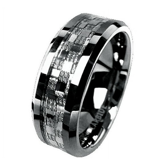 Tungsten Rings for Men Wedding Bands for Him Womens Wedding Bands for Her 8mm Wedding Band 925 Siver Center