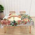 thumbnail image 4 of Duangreer Cartoon Snowman Christmas Rectangle Tablecloth, Table Cover with Waterproof Wrinkle Resistant for Party Decorations, 60 x 102 Inch, 4 of 6