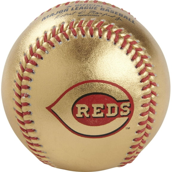 Cincinnati Reds Rawlings Gold Leather Baseball