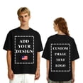 thumbnail image 5 of GZWYHT Custom Photo T-Shirts for Men Design Your Own Personalized Shirt on Front&Back Cotton Tess Customizable Text And Image Black L, 5 of 7