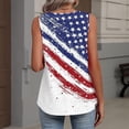 thumbnail image 5 of DORKASM 4th July Tank Tops Sleeveless Independence Red White and Blue T-Shirts Summer Square Neck Usa Flag Shirts Vocation Liberty T Shirts Sky Blue 2XL, 5 of 5