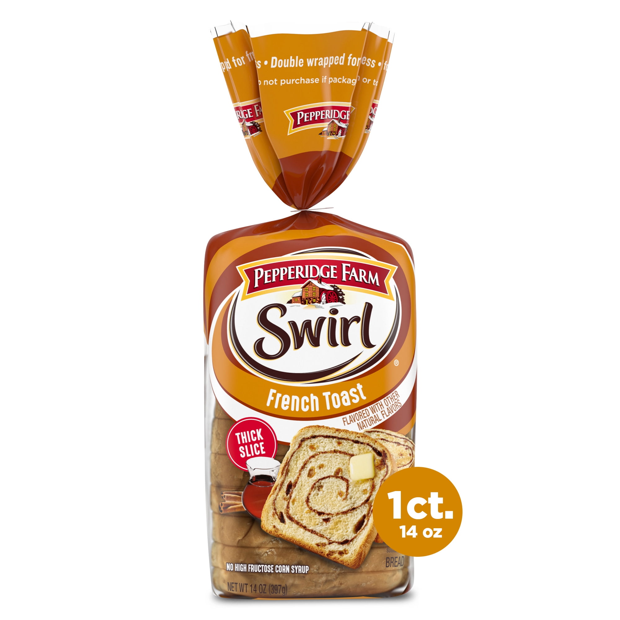 Pepperidge Farm Swirl French Toast Breakfast Bread, 14 Oz Loaf