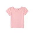 thumbnail image 3 of Wonder Nation Baby Girl Pinafore Dress, Short Sleeve T-Shirt and Diaper Cover Outfit Set, 3-Piece, Sizes 0/3-24 Months, 3 of 4
