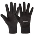 thumbnail image 1 of Guantes de exterior con pantalla táctil y dedos completos, cálidos, resistentes al viento y de invierno, para hombre y mujer (negro, talla M), 1 of 5