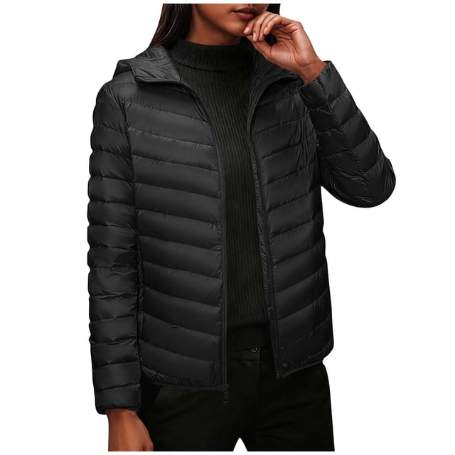 Vestes à Capuche pour Femmes Parka à Capuche Zippée pour Femmes avec Design Uni