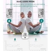 Upper Arm Blood Pressure Monitor with Speaker, 2 Users, 240 Recordings, Large Cuff, Large Display Screen