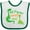 White and Green, variant on Inktastic My Papaw Loves Me dinosaur Boys Baby Bib