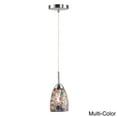 thumbnail image 5 of Woodbridge Lighting Venezia 5-Light Glass Cluster Pendant in Nickel/Mosaic Amber, 5 of 5