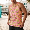 thumbnail image 2 of Telankuip Mens Tank Tops 2026 Summer Fashion Graphic Print Sleeveless Tee Lightweight Cooling Comfy Workout T-Shirts Beach Vacation Novelty Undershirts 2-Pink XXXXL, 2 of 8