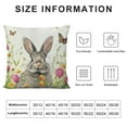 thumbnail image 5 of JEUXUS  Easter Pillow Cover Bunny Tulip Butterfly Decorations Holiday Farmhouse Spring Pillow Case for Home Sofa Couch Decor, 5 of 5