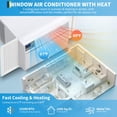 thumbnail image 2 of 23200 BTU Window Air Conditioner with Heat, Window AC Unit with WIFI Smart Controls, Remote, Dehumidifier, Fan, Reusable Filter, Work with Alexa & Google Assistant, Cools Up to 1500 Sq. Ft, 2 of 9