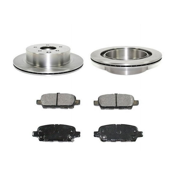 Rear Brake Pad and Rotor Kit - Compatible with 2008 - 2019 Nissan Rogue 2009 2010 2011 2012 2013 2014 2015 2016 2017 2018