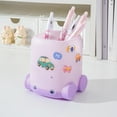 thumbnail image 6 of ROLKFUK Cute Car Pen Holder for ki-ds, DIY Sticker Plastic Pencil Holder, Large Capacity Stu-dent Desk Organizer, Decorative Stationery Storage with Stable Base, 6 of 6