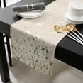 thumbnail image 3 of Spring Floral Daisy Cotton Linen Small Table Runner 13 x 60 inch Flower Burlap Texture Non-slip Rectangular Dining Table Decor for Wedding Party Holiday Dinner, 3 of 8