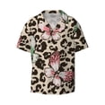 thumbnail image 3 of Goofa Leopard Dots Printed Men's Casual Short-sleeved Shirt,Lightweight Breathable Button-down,Summer Casual men's top,Versatile Fashion shirt-, 3 of 7