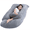 Gray, variant on COOKEY Pregnancy Pillow 72inch U Shaped Full Body Maternity Pillow with Removable Velvet Cover - Dark Gray