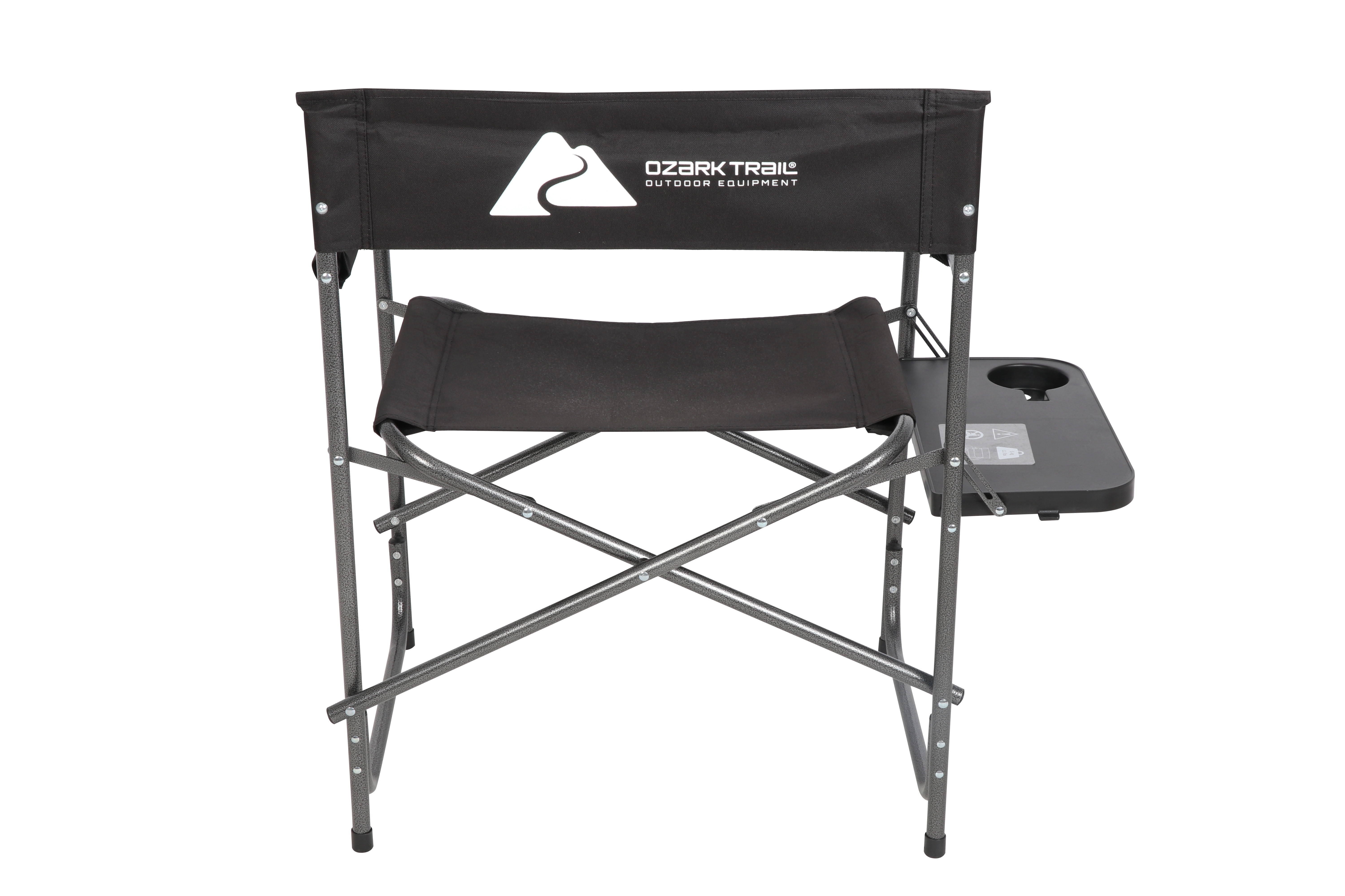 Ozark Trail Director S Chair With Foldout Side Table Black