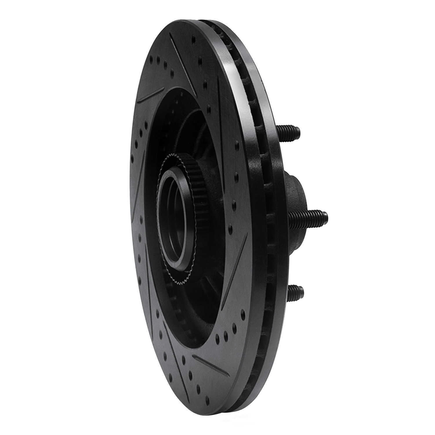 Dynamic Friction Company 633-54169L DFC Brake Rotor - Drilled And Slotted - Black