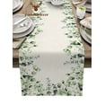 thumbnail image 2 of Eucalyptus Leaves Plant Table Runner Home Wedding Table Flag Mat Table Centerpieces Decoration Party Dining Long Tablecloth, 2 of 6
