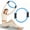 Blue, variant on Pilates Ring Fitness Circle 14.5", Full Body Shaping & Toning Tool, Home Exercise Accessory for Women Beginners