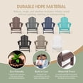 thumbnail image 5 of WestinTrends Highland Outdoor Patio HDPE Adirondack Chairs With Cup Holders (Set of 2), Dark Brown, 5 of 14