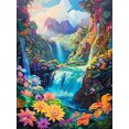 thumbnail image 1 of Waterfall Diamond Painting Landscape DIY Mosaic Forest Picture Rhinestones Embroidery Mountain Home Decor,40*50cm, frame not included.,2176, 1 of 4