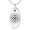 Silver, variant on Stainless Steel Celtic Quaternary Knot Rune Engraved Small Oval Charm Pendant Necklace